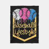Baseball Lifestyle Ball Sprinkles Drip Boys Kids M Fleece Deken (Voorkant)
