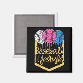 Baseball Lifestyle Ball Sprinkles Drip Boys Kids M Magneet (Voorkant / Achterkant)
