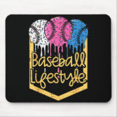 Baseball Lifestyle Ball Sprinkles Drip Boys Kids M Muismat (Voorkant)