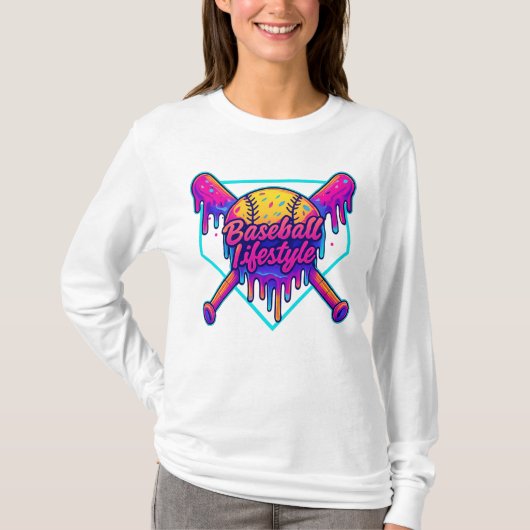 Baseball Lifestyle Kleding Jeugd Baseball Drip Ice T-shirt (Voorkant)