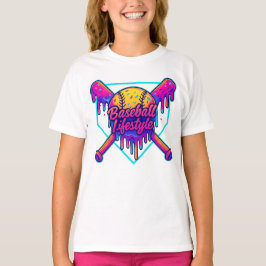 Baseball Lifestyle Kleding Jeugd Baseball Drip Ice T-shirt