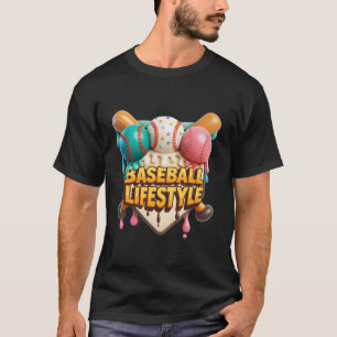 Baseball Lifestyle Kleurrijke Ice Cream Sports The T-shirt
