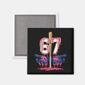 Baseball Lifestyle Shirt Youth Baseball Glove Drip Magneet (Voorkant / Achterkant)