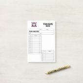 Baseball Lineup Cards Post-it® Notes (Op bureau)