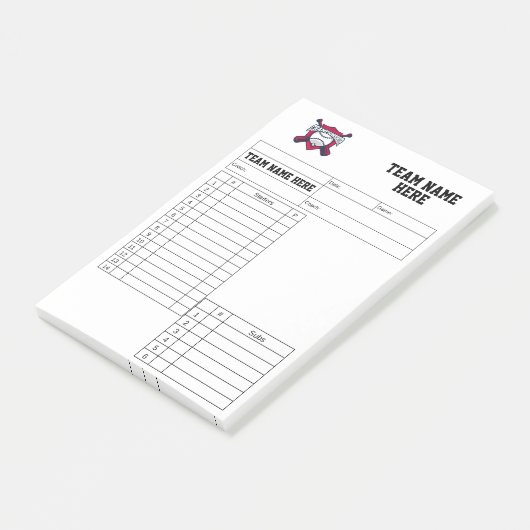 Baseball Lineup Cards Post-it® Notes (Schuin)