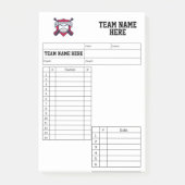Baseball Lineup Cards Post-it® Notes (Voorkant)