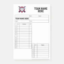 Baseball Lineup Cards Post-it® Notes