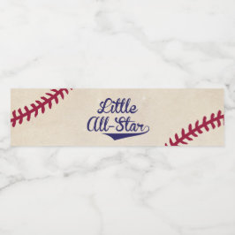 Baseball "Little All-Star" Waterflesetiketten Waterfles Etiket