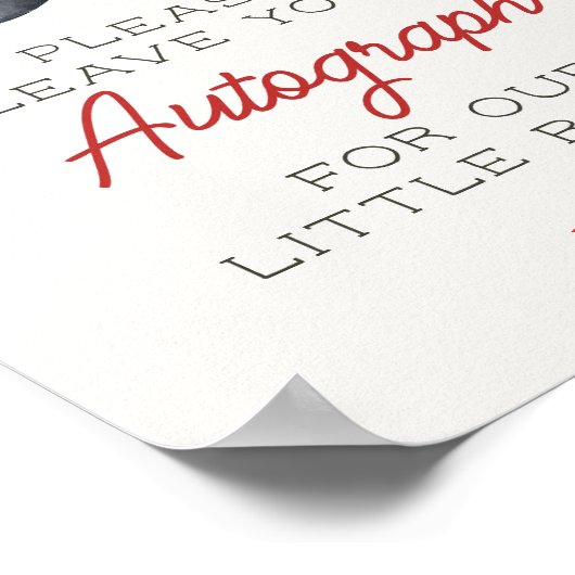 Baseball Little Rookie Autograph Guestbook Poster (Hoek)