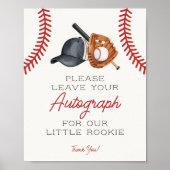 Baseball Little Rookie Autograph Guestbook Poster (Voorkant)