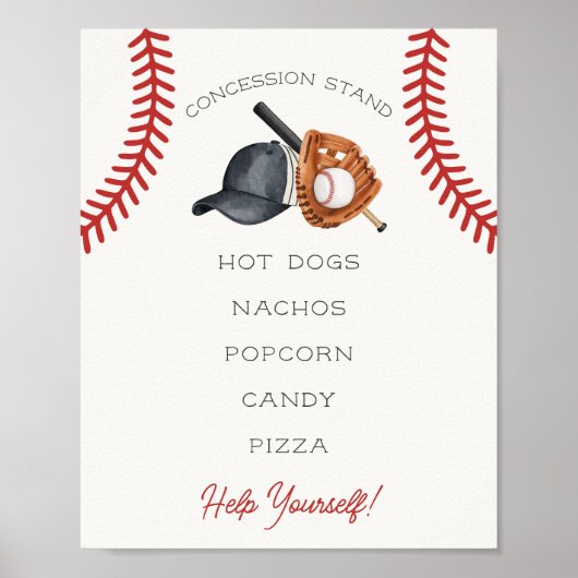 Baseball Little Rookie Concession Stand Poster (Voorkant)