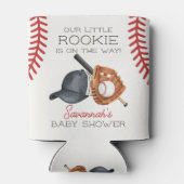 Baseball Little Rookie Home Run Baby shower Favori Blikjeskoeler (Achterkant)