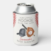 Baseball Little Rookie Home Run Baby shower Favori Blikjeskoeler (Blikje Achterkant)