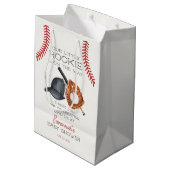 Baseball Little Rookie Home Run Baby shower Favori Medium Cadeauzakje (Achterkant Gekanteld)