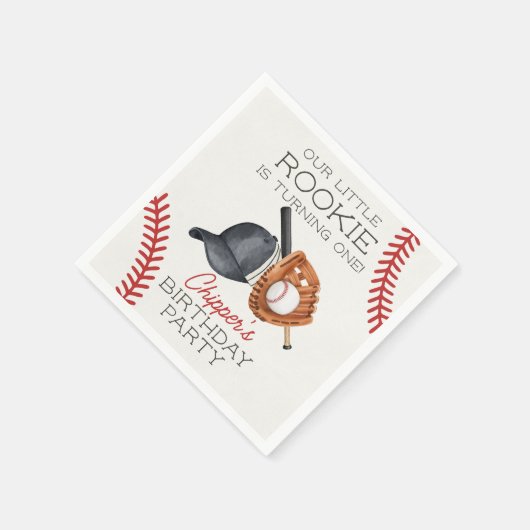 Baseball Little Rookie Home Run Verjaardag Servet (Hoek)