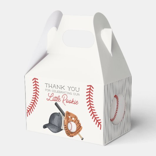 Baseball Little Rookie Home Run Verjaardagsfeest Bedankdoosjes (Voorkant Zijde)