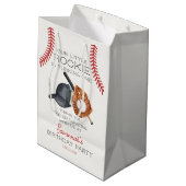 Baseball Little Rookie Home Run Verjaardagsgunst Medium Cadeauzakje (Achterkant Gekanteld)
