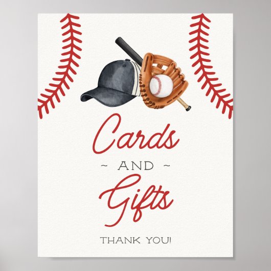 Baseball Little Rookie Kaarten en cadeaus Party Si Poster (Voorkant)