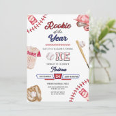 Baseball Little Slugger 1st Birthday Boy Party Kaart (Staand voorkant)