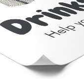 Baseball Little Slugger Baby shower Drinken Poster (Hoek)