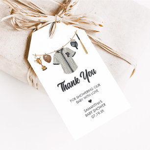 Baseball Little Slugger Baby shower Favorietentjes Cadeaulabel