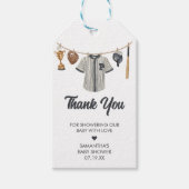 Baseball Little Slugger Baby shower Favorietentjes Cadeaulabel (Voorkant)