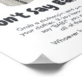 Baseball Little Slugger Baby shower Zeg geen Baby Poster (Hoek)