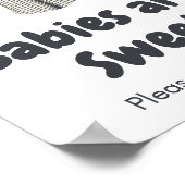 Baseball Little Slugger Baby's zijn zoet Poster (Hoek)