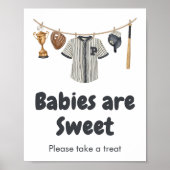 Baseball Little Slugger Baby's zijn zoet Poster (Voorkant)
