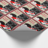 Baseball Locker Zaal Gepersonaliseerde verjaardag  Cadeaupapier (Hoek)