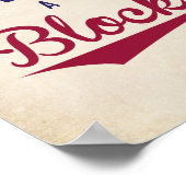 Baseball Log in als je een blokkering wilt Baby sh Poster (Hoek)