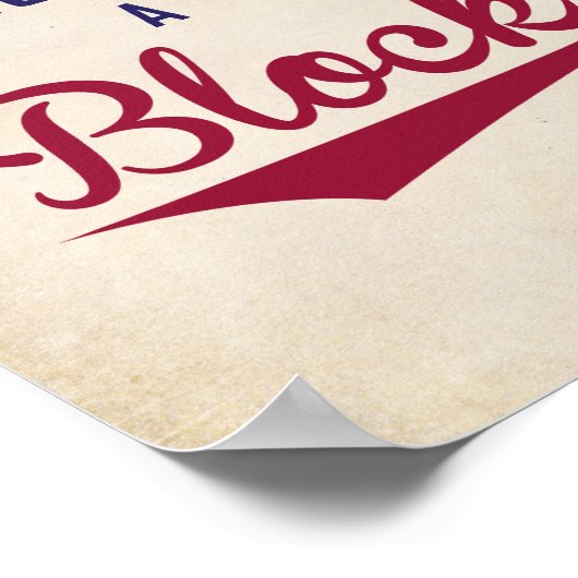 Baseball Log in als je een blokkering wilt Baby sh Poster (Hoek)