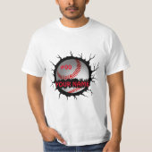 Baseball-Logo, Baseball Custom Name, Baseball Gift T-shirt (Voorkant)