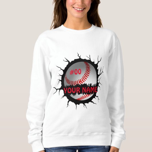 Baseball-Logo, Baseball Custom Name, Baseball Gift Trui (Voorkant)