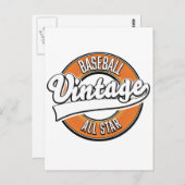 Baseball  logo. briefkaart (Voorkant / Achterkant)