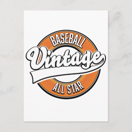 Baseball  logo. briefkaart (Voorkant)