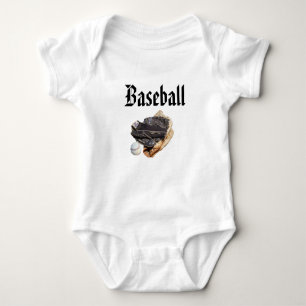 Baseball Logo en handschoenen, Romper