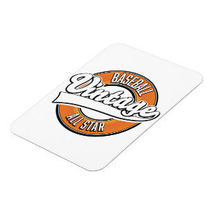 Baseball logo in vintage stijl. magneet