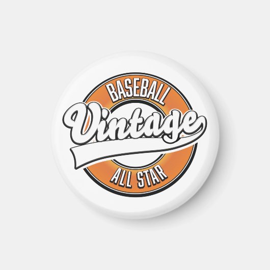 Baseball logo in vintage stijl. magneet (Voorkant)