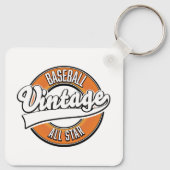 Baseball logo in vintage stijl. sleutelhanger (Achterkant)