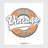Baseball logo in vintage stijl. sticker (Vel)