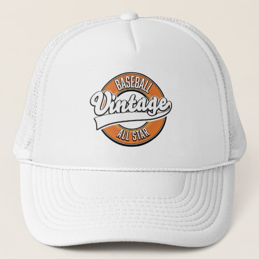 Baseball logo in vintage stijl. trucker pet (Voorkant)