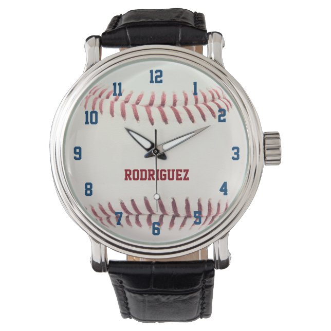 Baseball-look op maat horloge (Voorkant)
