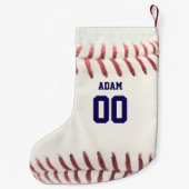 Baseball look op maat kleine kerstsok (Achterkant)