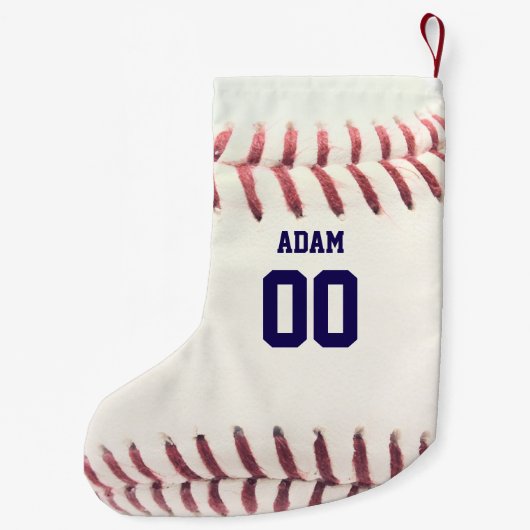 Baseball look op maat kleine kerstsok (Achterkant)