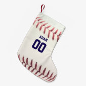 Baseball look op maat kleine kerstsok (Voorkant (Hangend))