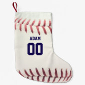 Baseball look op maat kleine kerstsok (Voorkant)