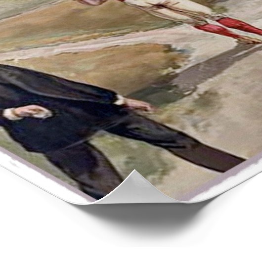 Baseball Louis Prang Antiek Print 1887 (Hoek)