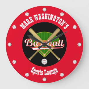 Baseball Lounge Wandklok
