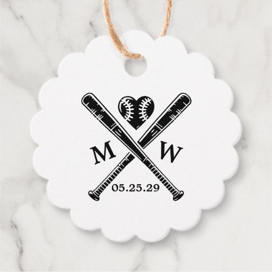 Baseball Love Bedankjes Labels (Voorkant)